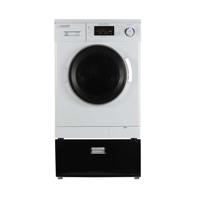 Super Combo Washer Dryer White 2020 + Laundry Pedestal (with Drawer)