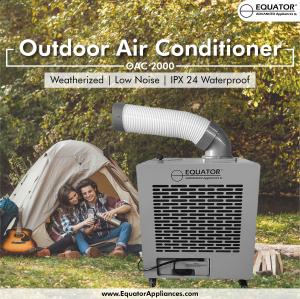 The new outdoor AC unit provides directional cooling for open air get togethers like barbecues and backyard celebrations.