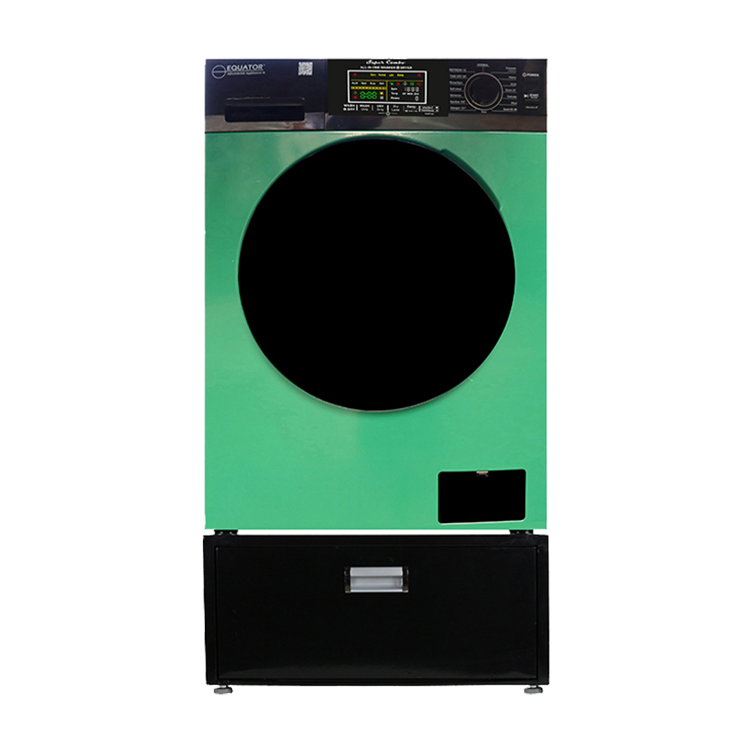 Version 3 Green  All-in-One Washer Dryer with Pedestal - Sanitize, Allergen, Winterize, Vented/Ventless Dry.