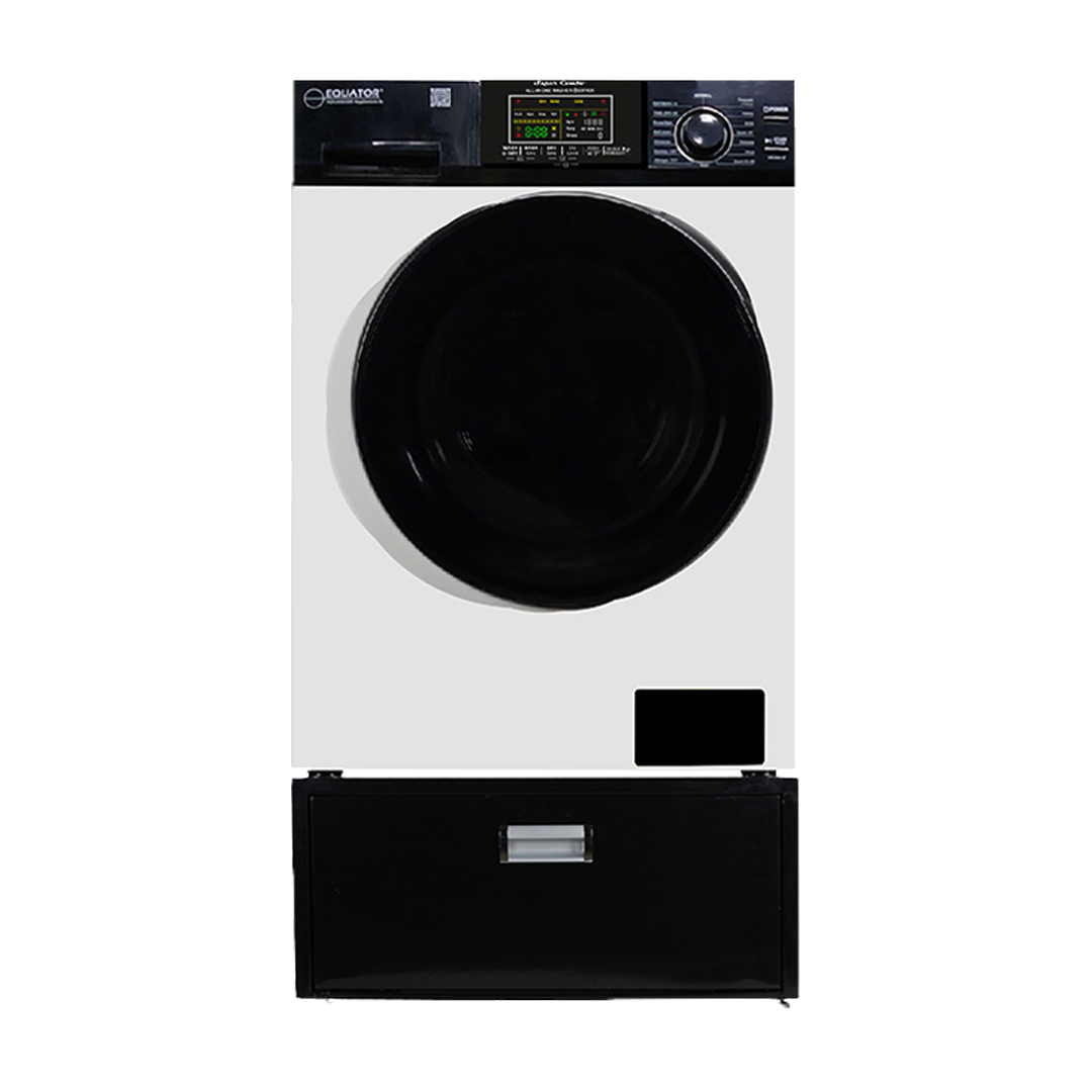 Super Combo Washer Dryer White 2021 + Laundry Pedestal (with Drawer)	