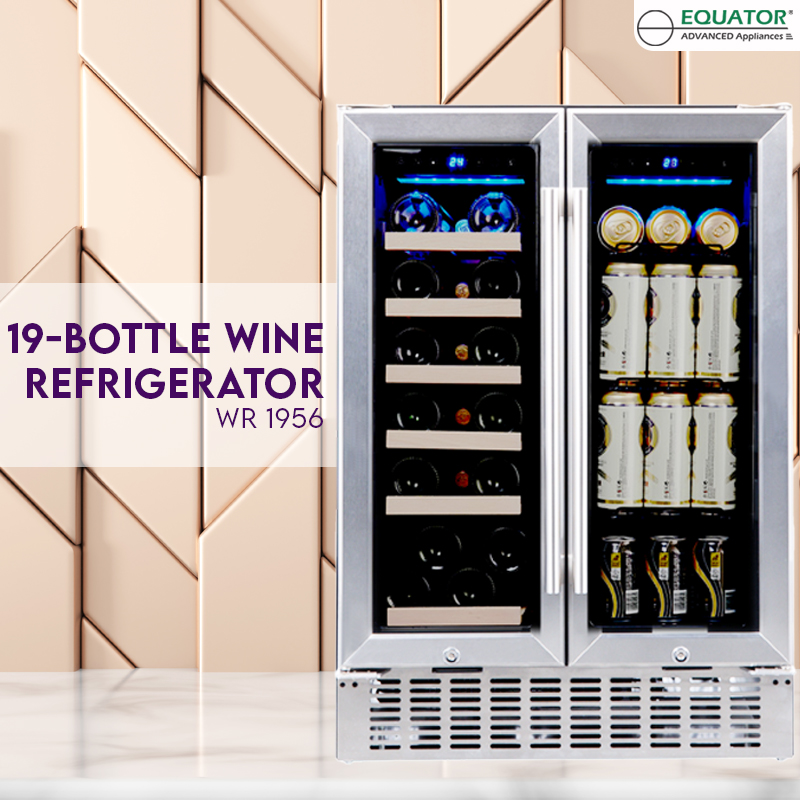 Equator Launches 19 Bottle, Dual Temperature Wine Refrigerator