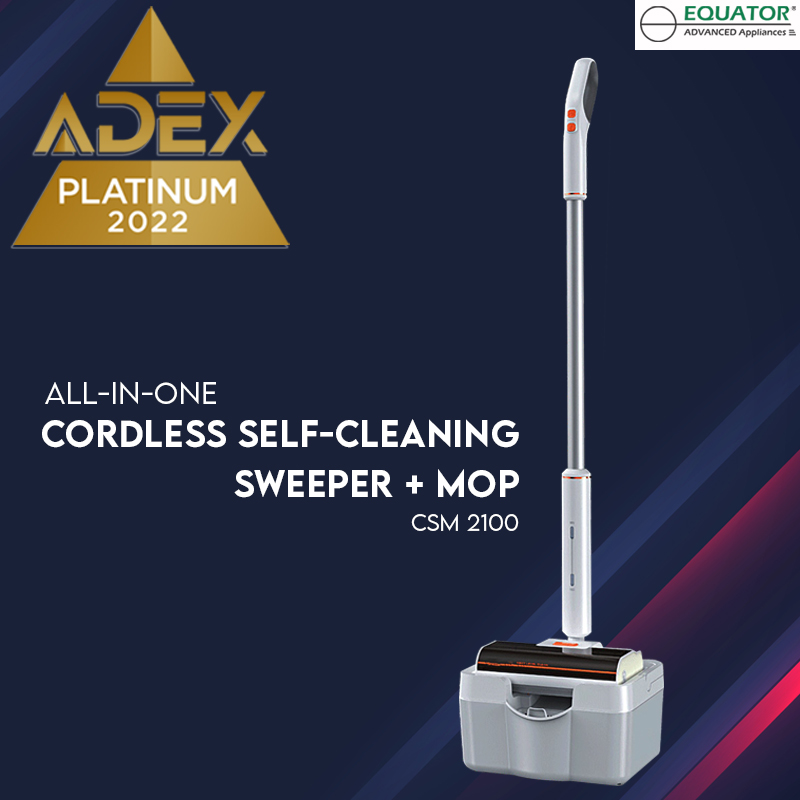 Equator's All-In-One Cordless Self-Cleaning Sweeper + Mop Awarded Prestigious ADEX Platinum Distinctio