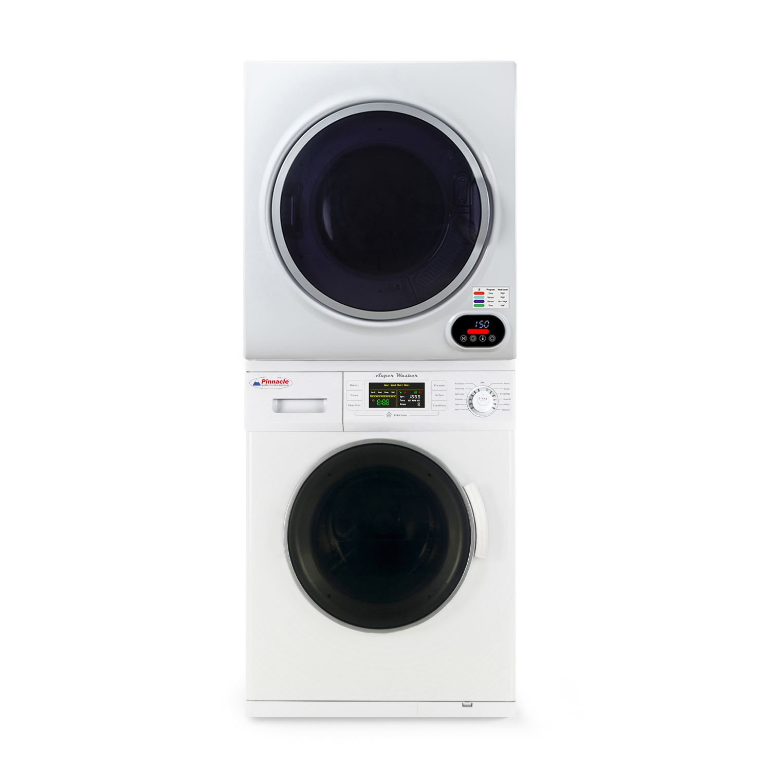 Stackable Set - Standard Washer & Compact Short Dryer 110V