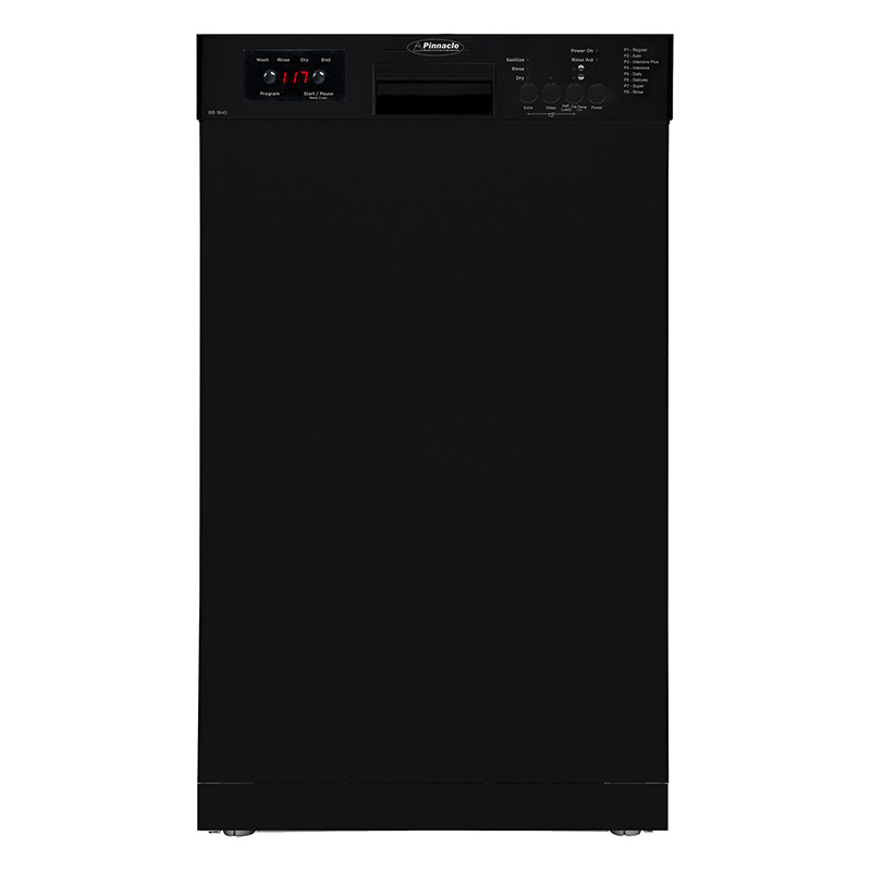 Pinnacle 18 Inches Built-In Dishwasher 8 Place Settings & 8 Wash Programs in (Black)