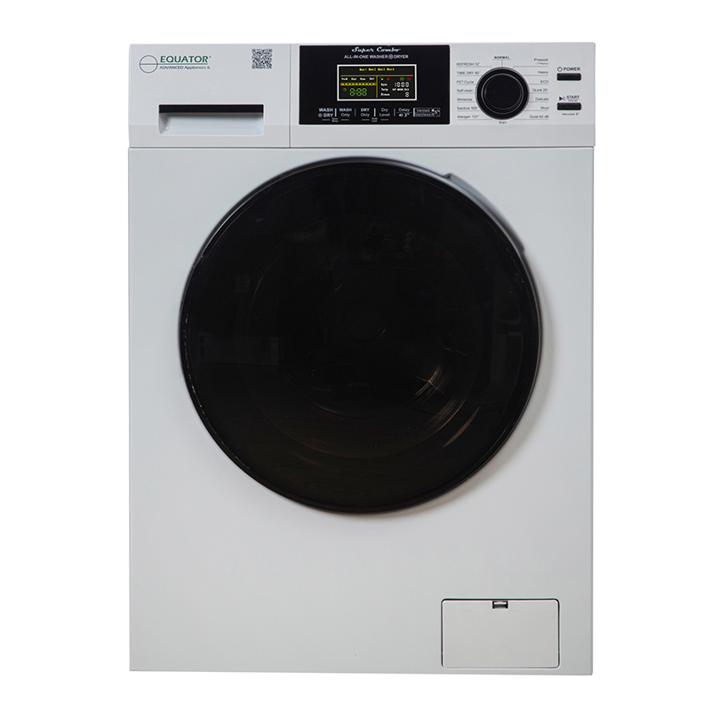 Equator 1.62 cu.ft./15 lbs All in One Combo Washer Dryer with Pet Cycle in White				