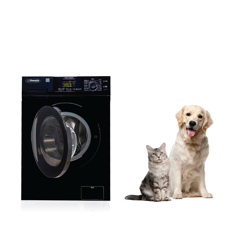 Pinnacle 1.62 cu.ft./15 lbs All in One Combo Washer Dryer with Pet Cycle in Black