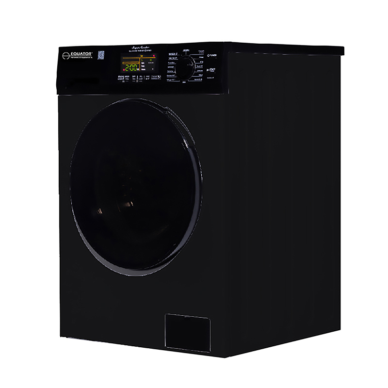 Equator 1.62 cu.ft./15 lbs All in One Combo Washer Dryer with Pet Cycle in Black