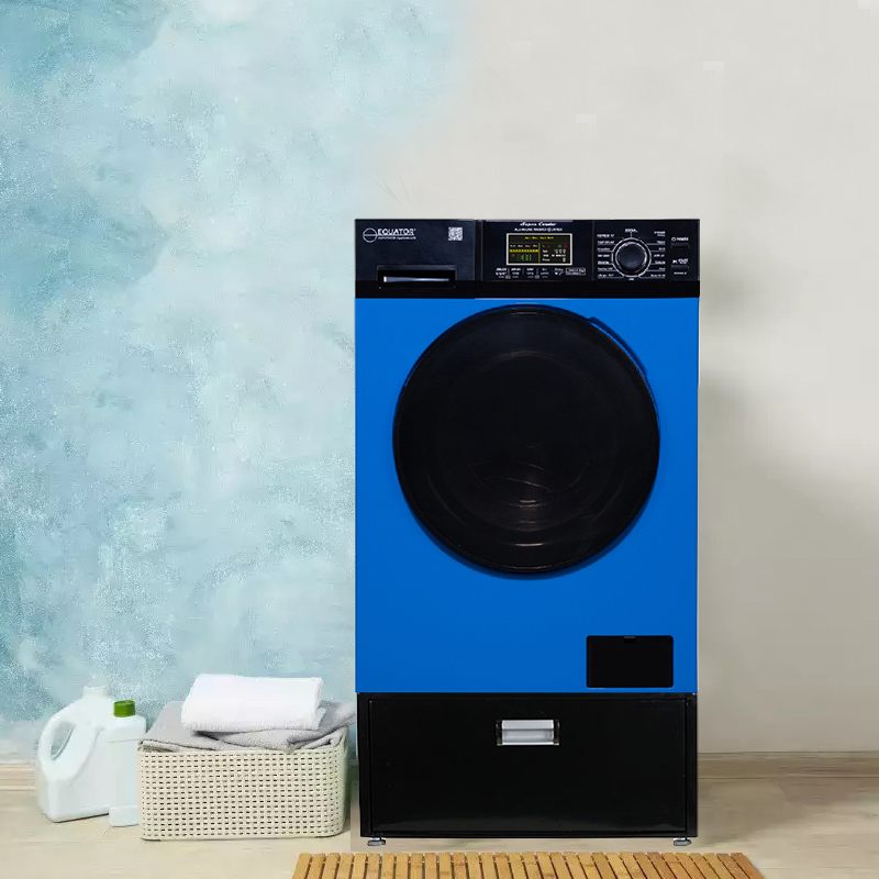 Super Combo Washer Dryer Blue/Black 2021 + Laundry Pedestal (with Drawer)	