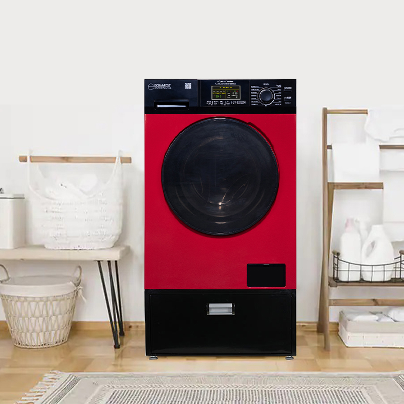 Super Combo Washer Dryer Red Fall2021 + Laundry Pedestal (with Drawer)	