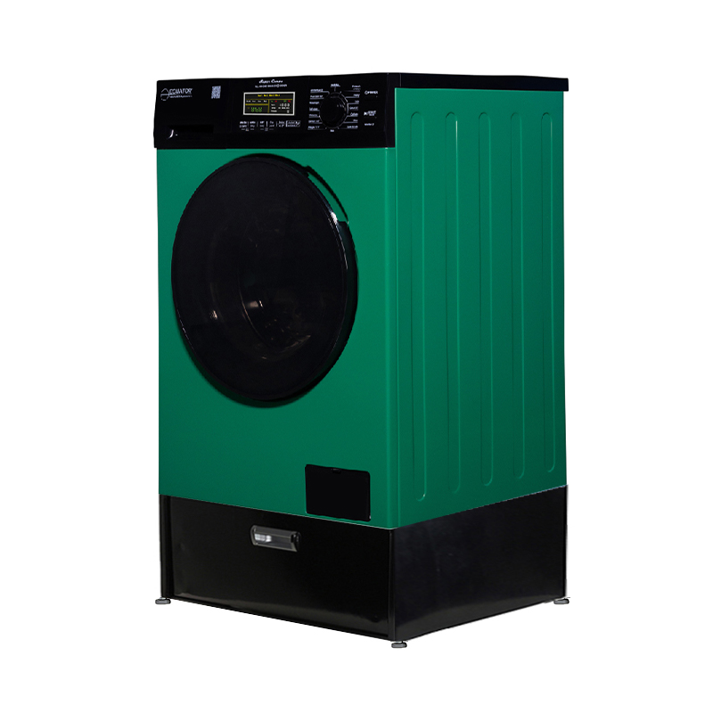 Super Combo Washer Dryer Green/Black+ Laundry Pedestal (with Drawer)