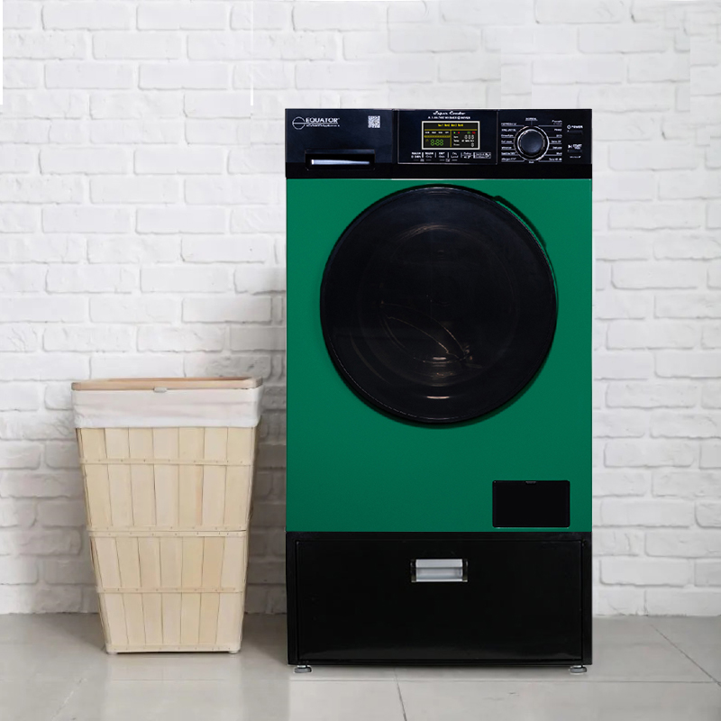 Super Combo Washer Dryer Green/Black+ Laundry Pedestal (with Drawer)