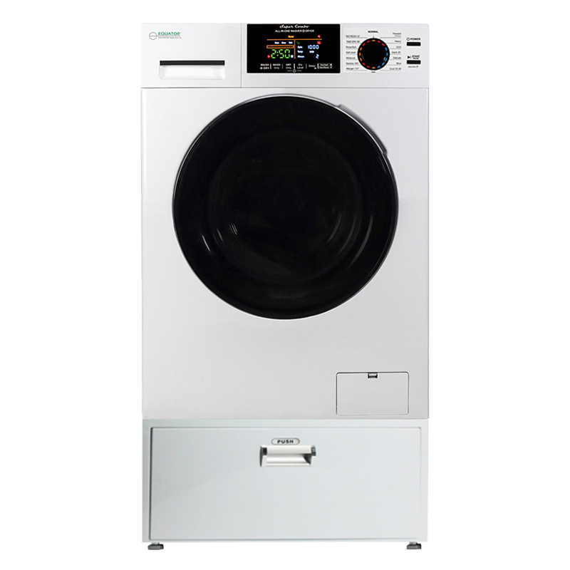 Version 3 White  All-in-One Washer Dryer with Pedestal - Sanitize, Allergen, Winterize, Vented/Ventless Dry.
