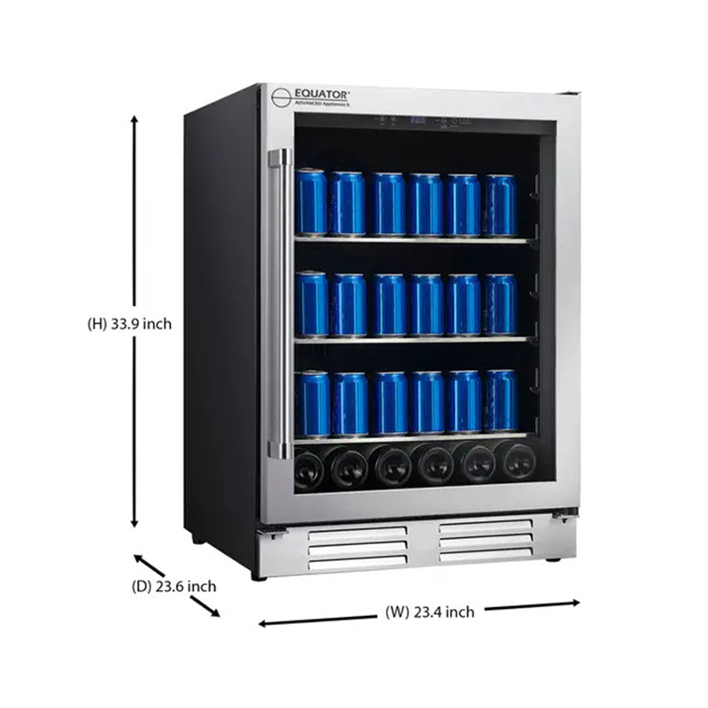 Equator 4.76 cu. ft. Stainless Steel Beverage Refrigerator Built-In/Freestanding