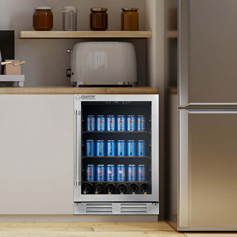 Equator 4.76 cu. ft. Stainless Steel Beverage Refrigerator Built-In/Freestanding