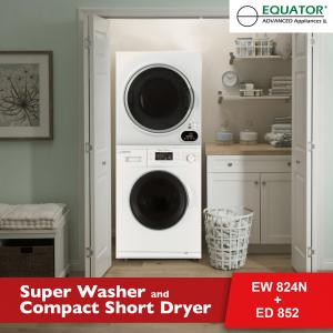 Canada's Stackable Washer and Compact Short Dryer Set by Equator Appliances