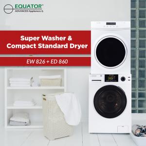 Equator Appliances Introduces Space and Time-Saving 110V 1.6 CF Washer + Vented Sensor Refresh Dryer Bundle