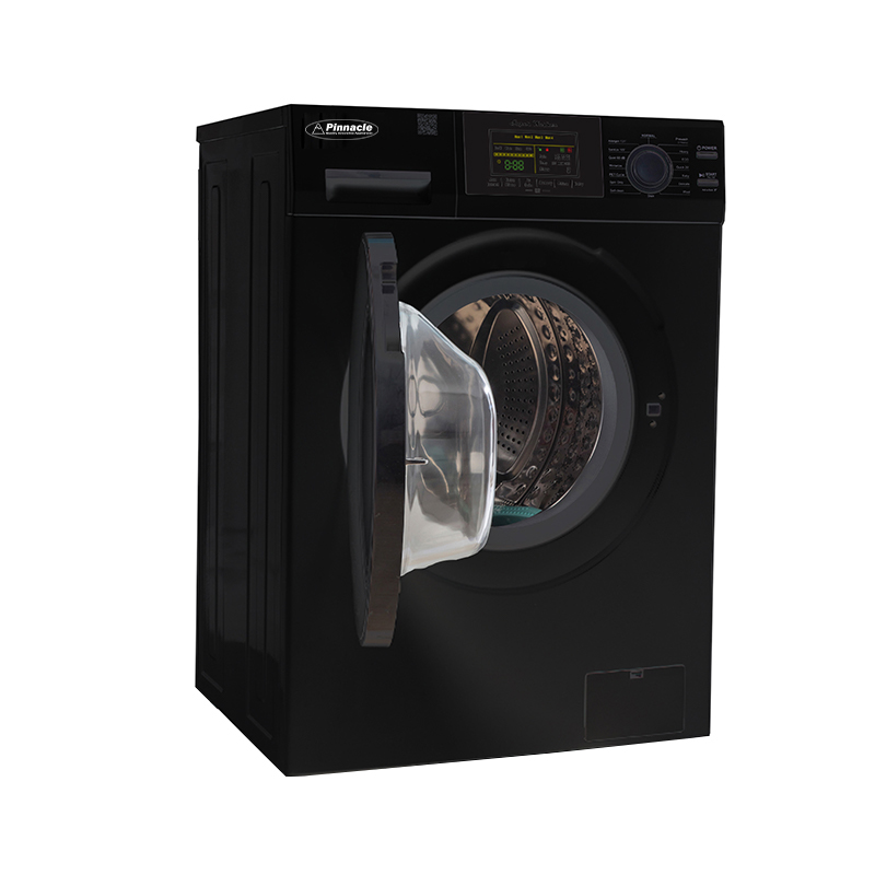 Pinnacle 1.6 cu.ft./15 lbs Black 110V Front load Washer 15 programs + Pet Cycle