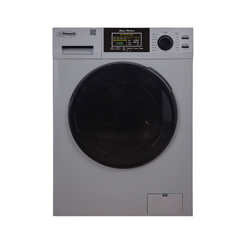 Pinnacle 1.6 cu.ft./15 lbs Silver 110V Front load Washer 15 programs + Pet Cycle