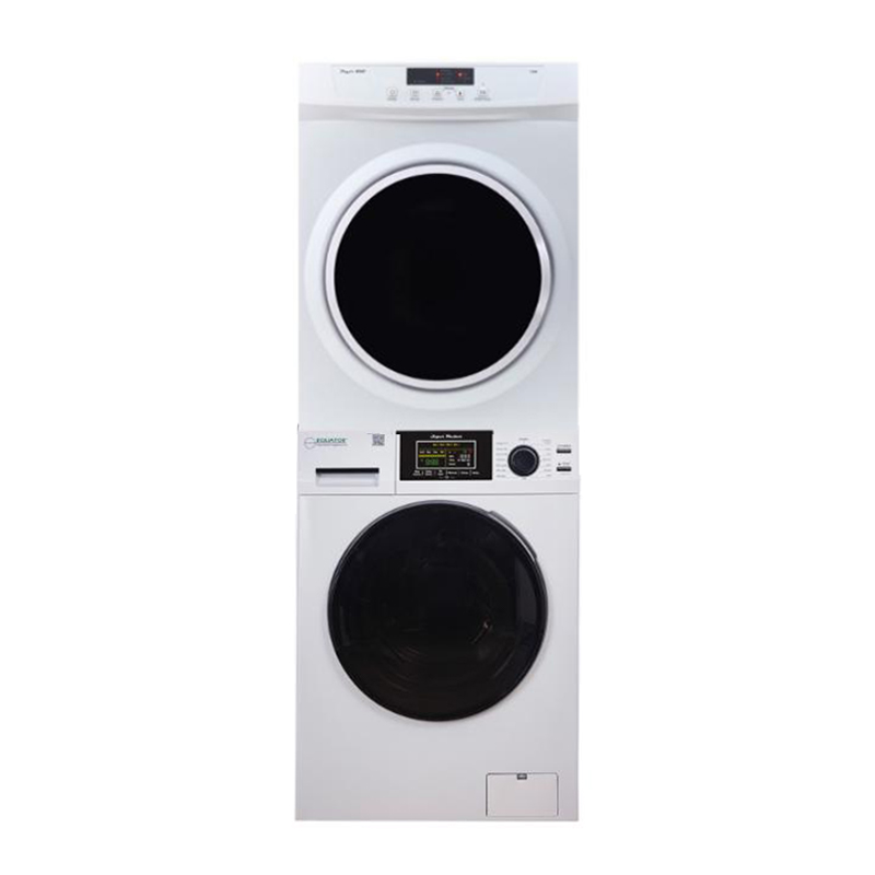 Equator 1.9 cu.ft White Super Washer 3.5 cu.ft White Compact Dryer - Stackable Set