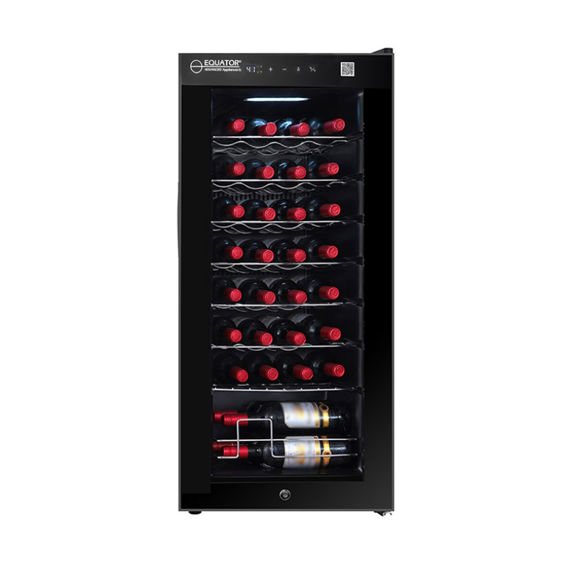 Equator 32-Bottle Black Wine Refrigerator Single Temperature Zone Freestanding