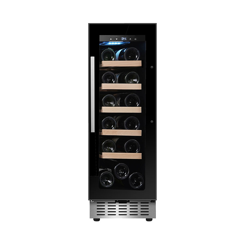 Equator 18-Bottle Black Wine Refrigerator Single Temperature Zone Freestanding/ Built In