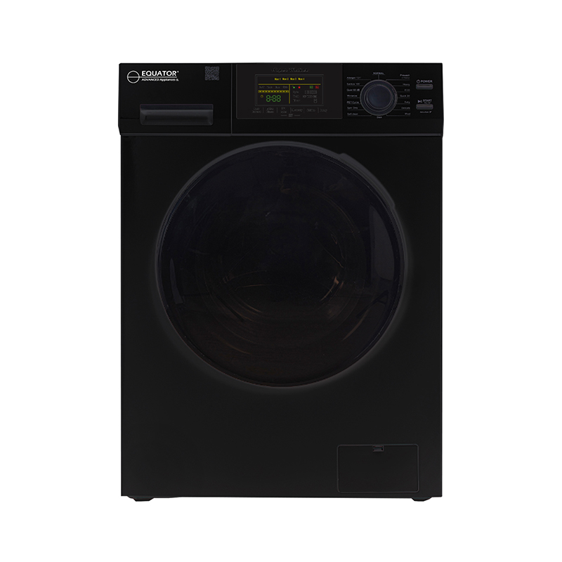 Equator 1.6 cu.ft./15 lbs110V Front load Washer 15 programs + Pet Cycle in Black