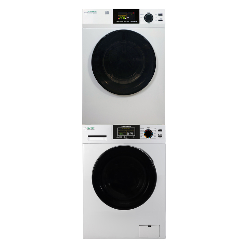 Equator Digital Touch Apartment 110V Set 1.9cf Washer + Vented Digital 4cf Dryer						