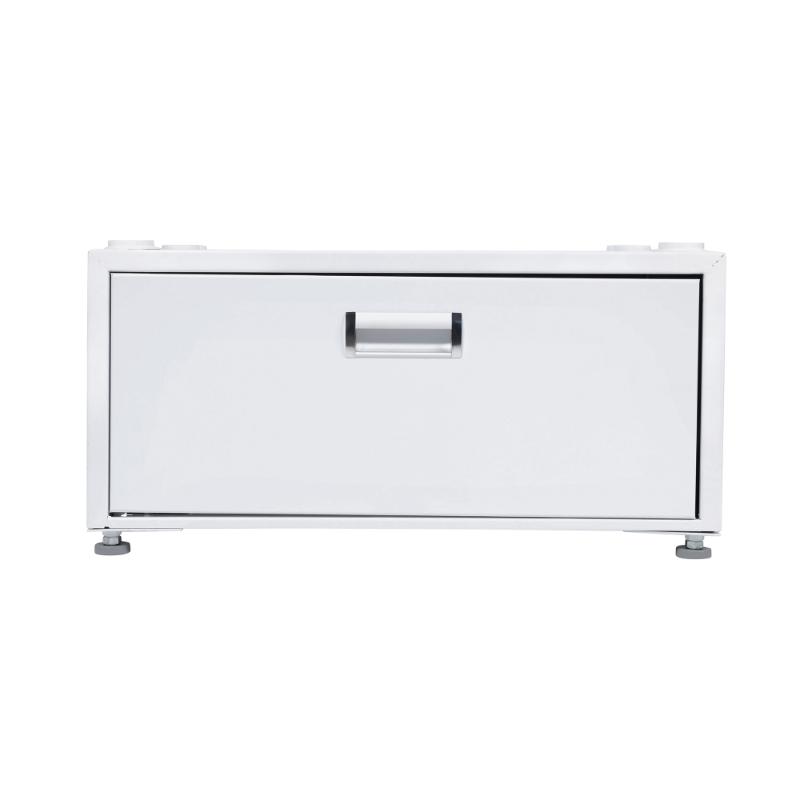 Equator Laundry Pedestal with Drawer in White