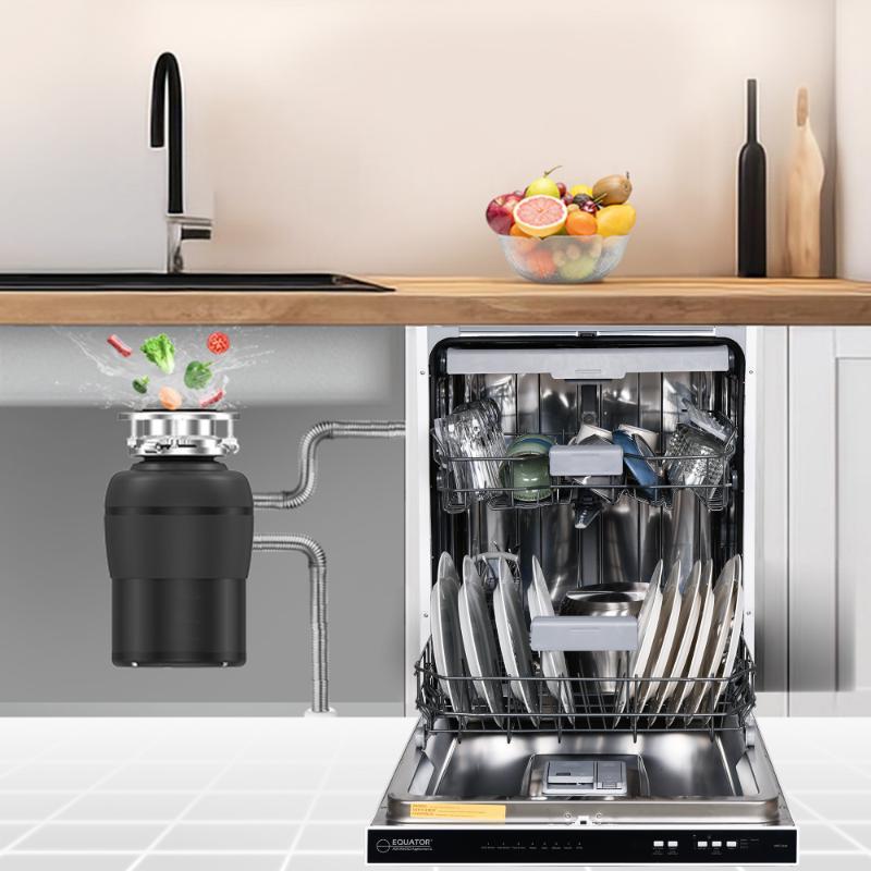 Equator 24 in Dishwasher 15 place QUIET 110V E-Star ADA+3/4 HP Garbage Disposer					