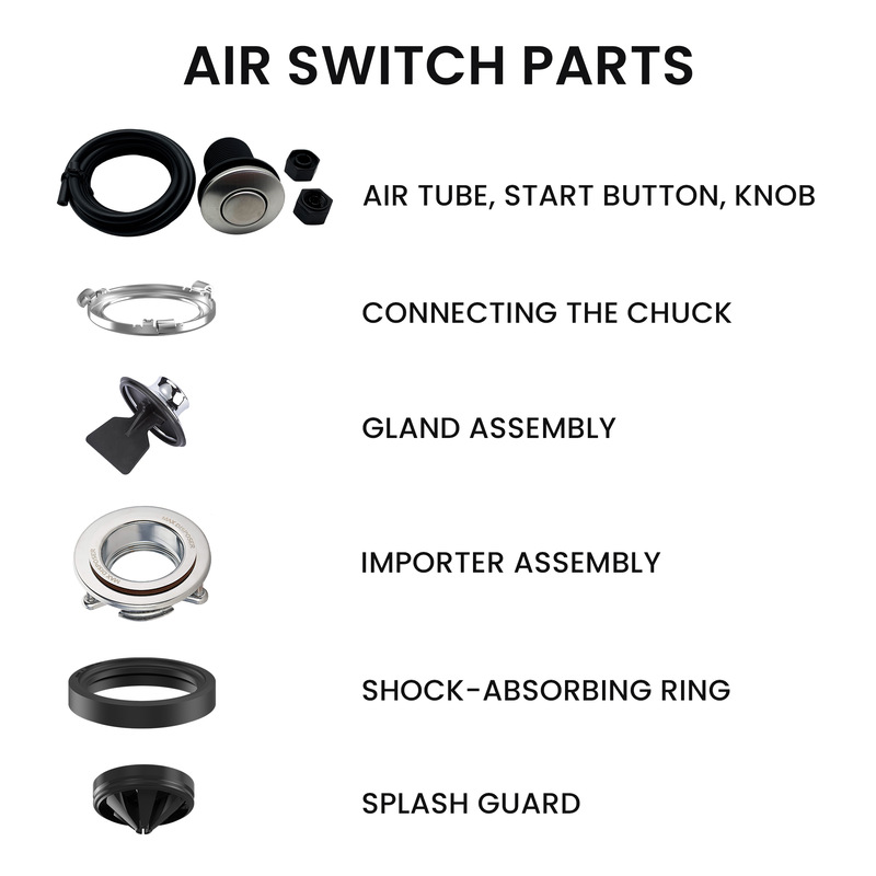 AIR SWITCH for Garbage Disposer COUNTERTOP OPERATION 110V 12A
