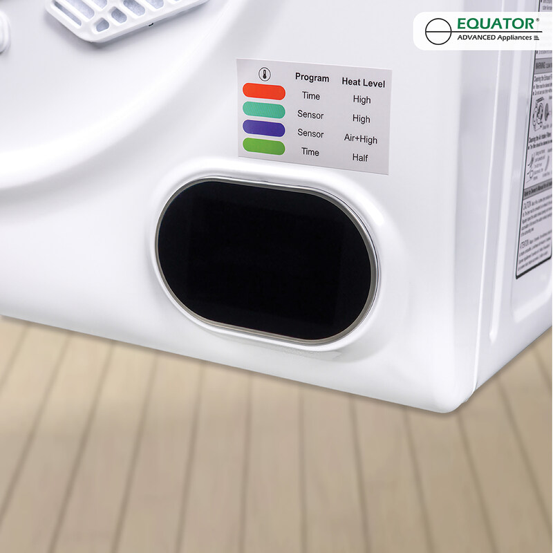 Galaxy Compact Vented Sensor Dryer 3.5cf/13lbs 110V Bottom control DIGITAL White