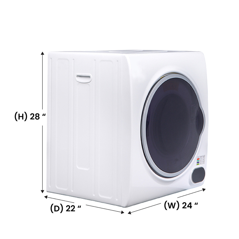 Galaxy Compact Vented Sensor Dryer 3.5cf/13lbs 110V Bottom control DIGITAL White