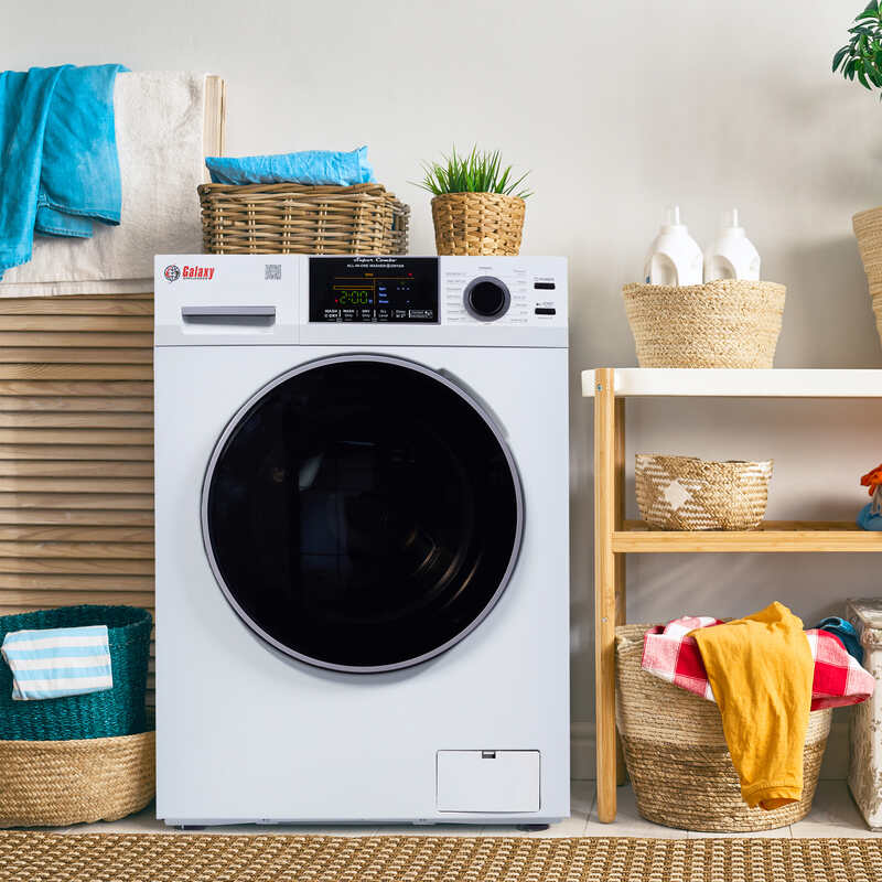All-In-One CONVERTIBLE Washer-Dryer 18lb/1.9cf SANITIZE ALLERGEN Cycle 1400RPM in white