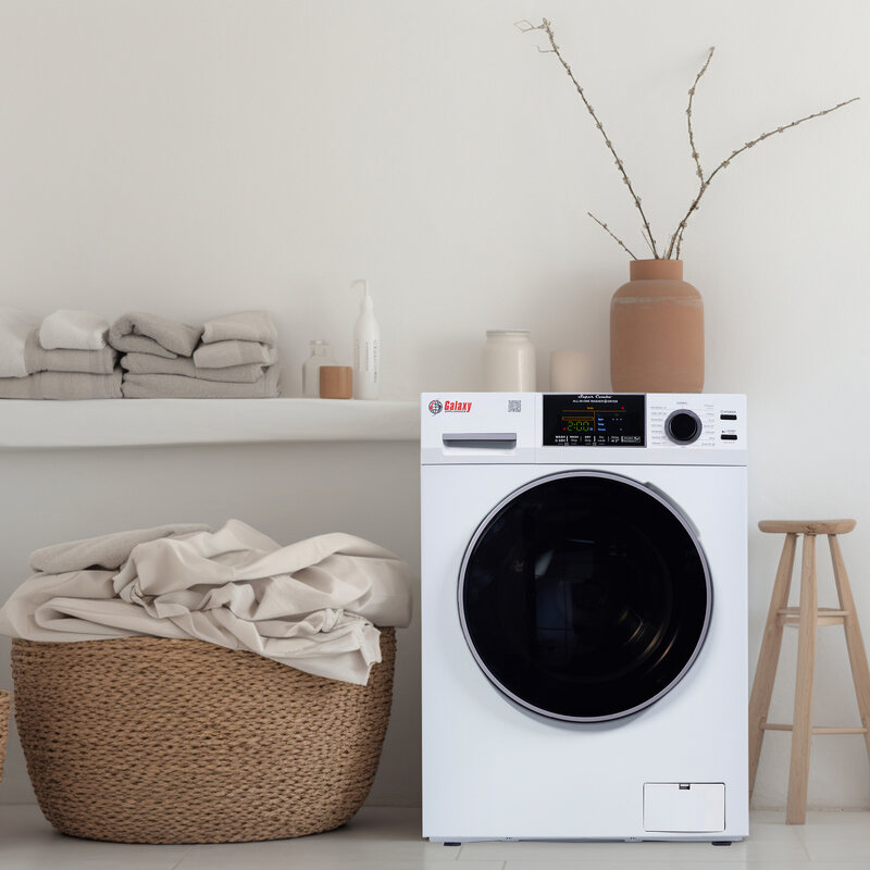 All-In-One CONVERTIBLE Washer-Dryer 18lb/1.9cf SANITIZE ALLERGEN Cycle 1400RPM in white