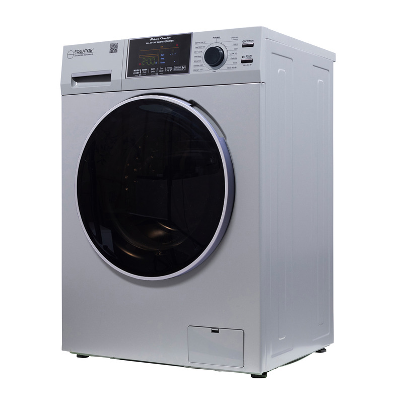 Equator 1.62 cu.ft./15 lbs All in One Combo Washer Dryer set with Pet Cycle in White appliances washer and dryer	machine