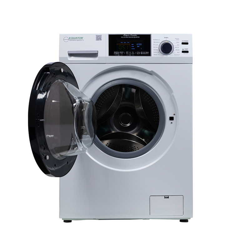 Equator 1.62 cu.ft./15 lbs All in One Combo Washer Dryer set with Pet Cycle in White appliances washer and dryer	machine