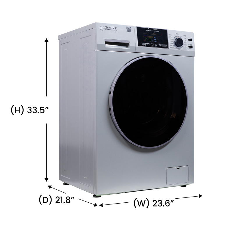 Equator 1.62 cu.ft./15 lbs All in One Combo Washer Dryer set with Pet Cycle in White appliances washer and dryer	machine