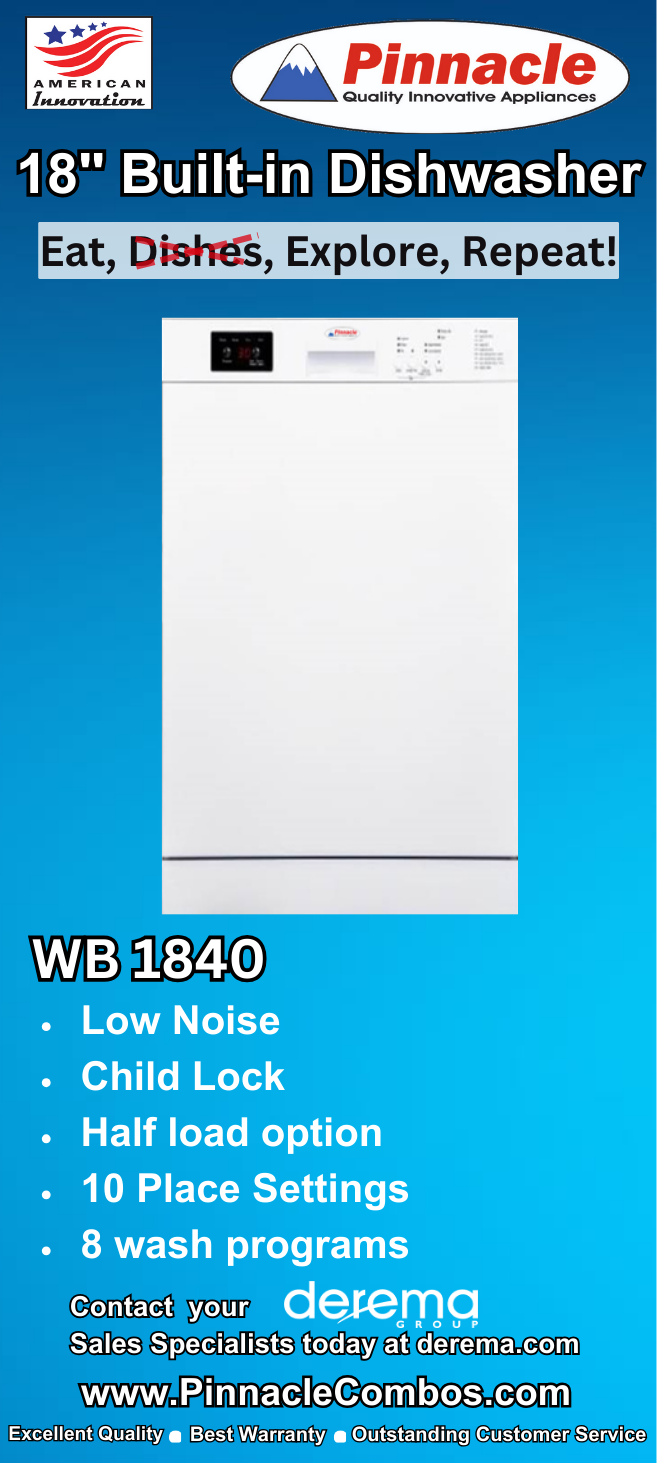 18 inch Built in Dishwasher | Eat , Explore , Repeat