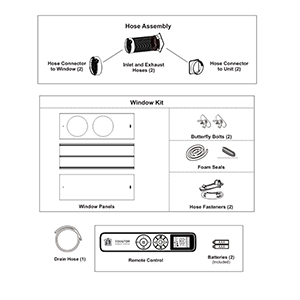 Equator 16000Btu PORTABLE AIR CONDITIONER Cool and Heat Indoor 700sf AutoSwing 110V
