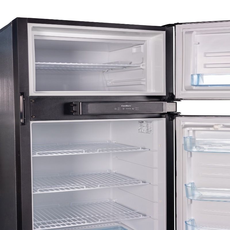 Conserv 12V/DC Refrigerator Freezer 10cf Stainless for RV BOAT OFF-GRID 2 Doors+ AC/ DC Adapter