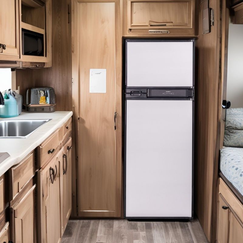 Conserv 12V/DC Refrigerator Freezer 10cf Stainless for RV BOAT OFF-GRID 2 Doors+ AC/ DC Adapter
