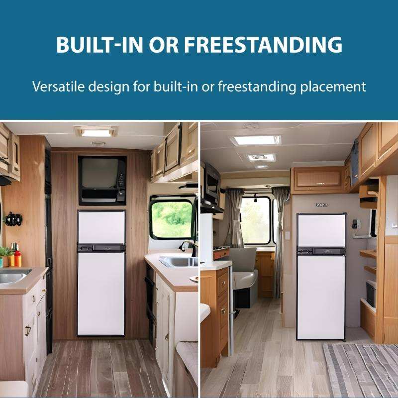 Conserv 12V/DC Refrigerator Freezer 10cf Stainless for RV BOAT OFF-GRID 2 Doors+ AC/ DC Adapter