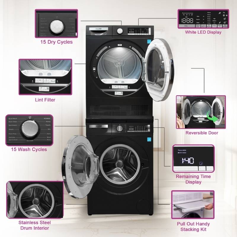 Conserv LUXE ENERGY STAR STACKABLE Washer 2.2 cf 110 V+ Condensing Dryer 4 Cf 220V 