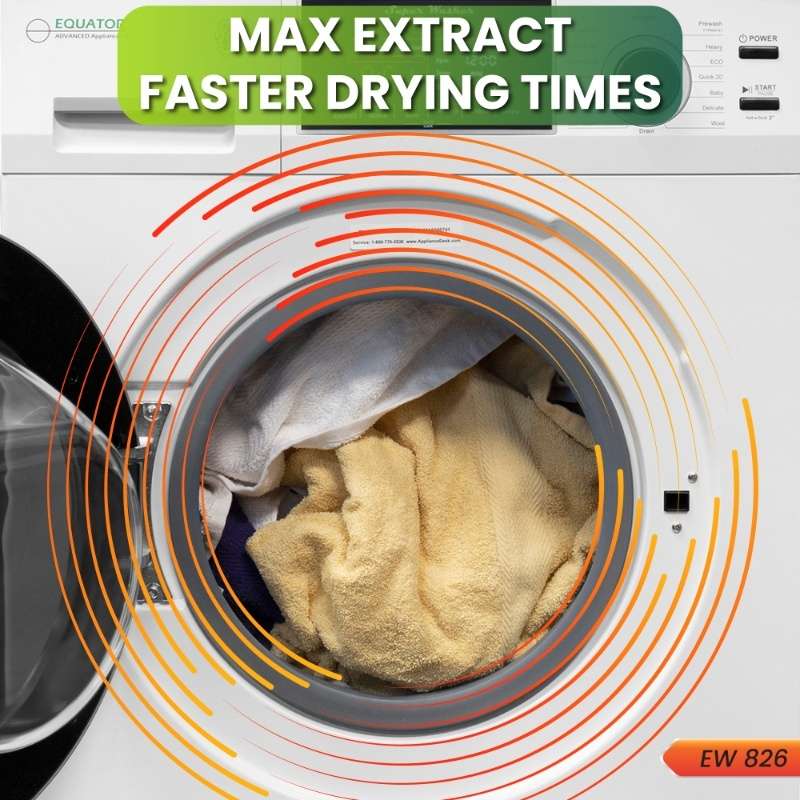 Equator Pet 15lbs Compact 110V Set Sani Digital Washer+3.5 cu.ft. Vented Sensor Dryer with knob