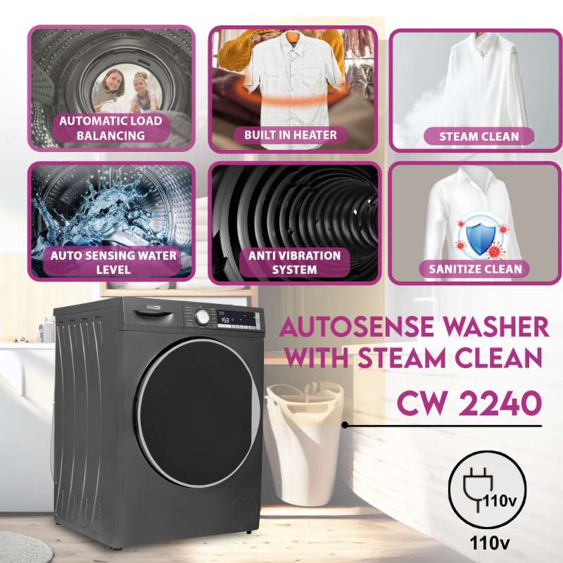 Equator Sani 2.2 cf 120 V Washer & 4 Cf 220V Condensing Dryer Made in Europe Titanium
