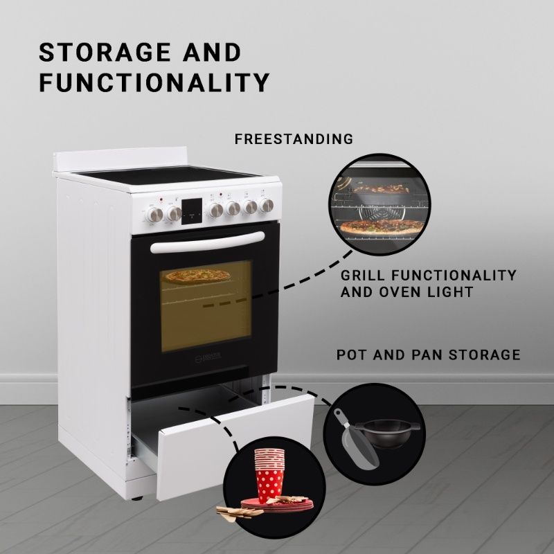 Equator 24” Freestanding Electric Cooking Range in Stainless with Convection Oven”