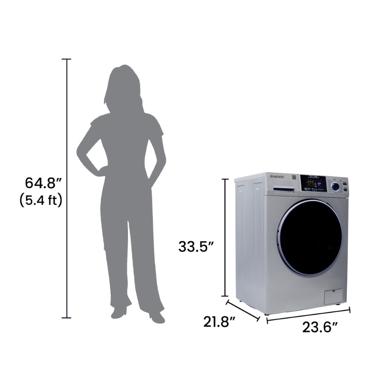 Sekido All-in-One Washer Dryer VENTED-DRY 30% FASTER than Condense 15lb 110V