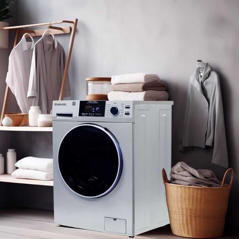Sekido All-in-One Washer Dryer VENTED-DRY 30% FASTER than Condense 15lb 110V