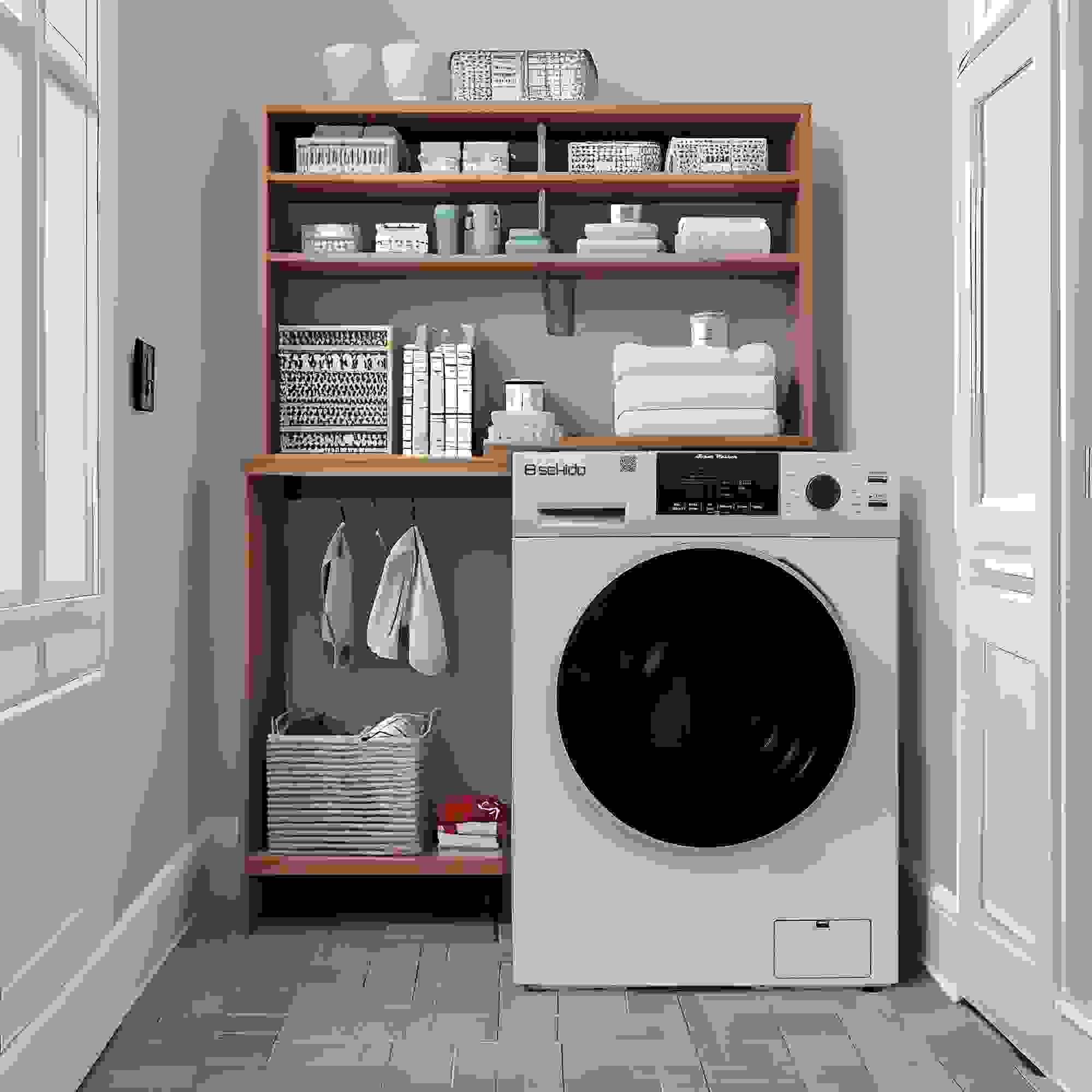 Sekido Compact Washer 1.6cf/15lbs Sani Allergen PET CYCLE 15 Programs 110V