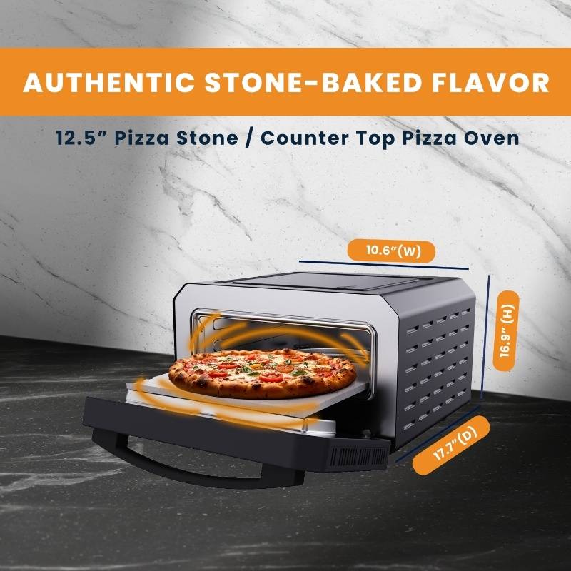 Equator ELECTRIC PIZZA OVEN Multi Program w/ Baking Stone Countertop 1.6cf 110V
